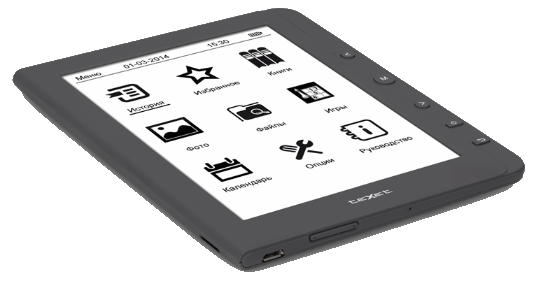 Лёгкая и дешёвая E-ink электронная книга teXet TB-546