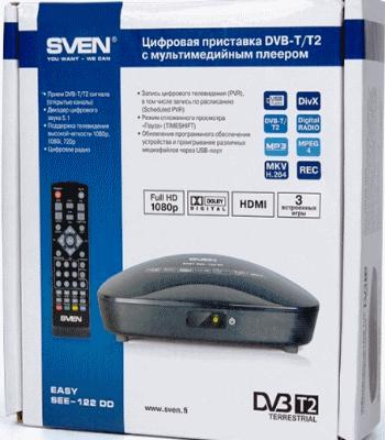 DVB T2 – новый приёмник приставка для цифрового телевидения SVEN EASY SEE-122 DD.